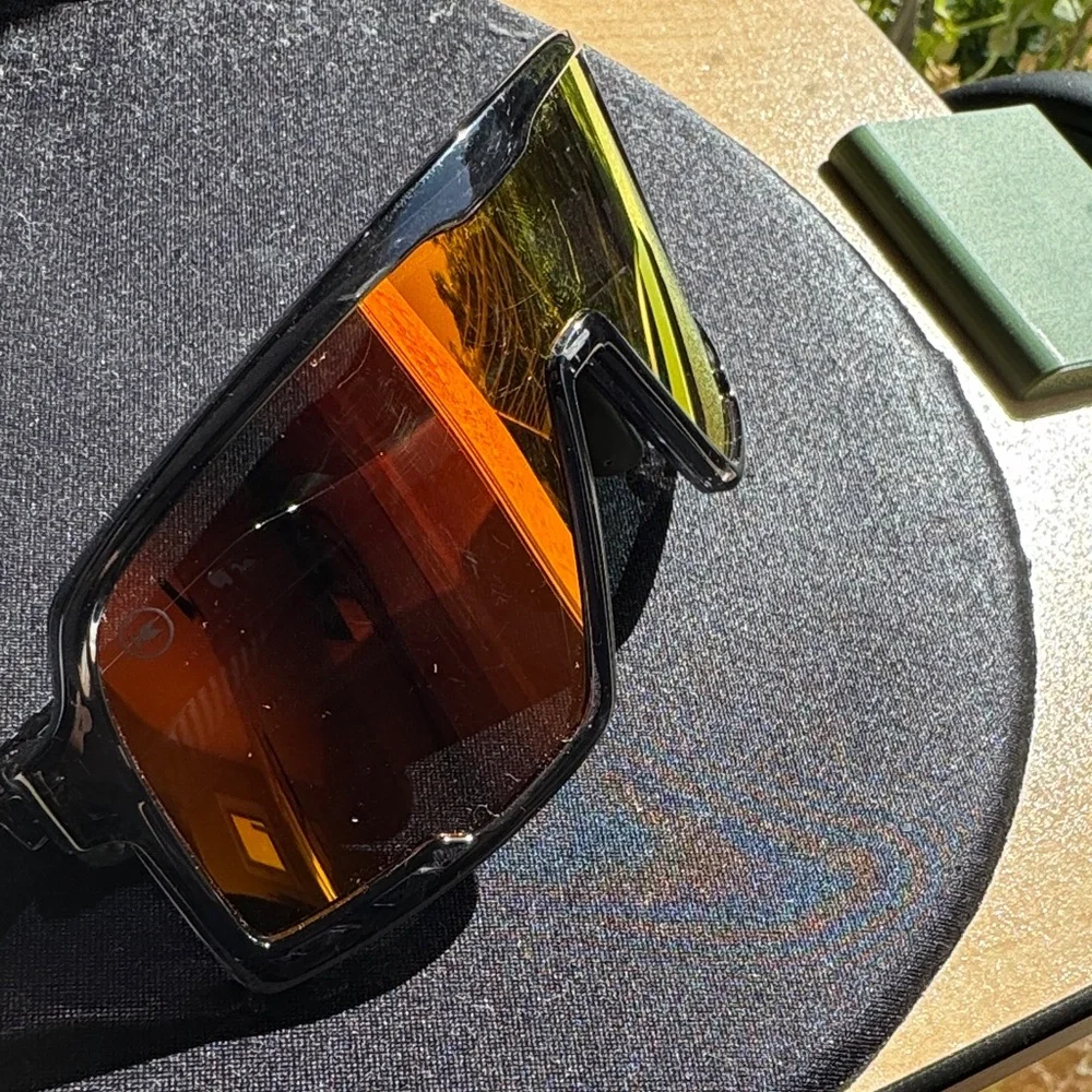 Knockaround Campeones Shield Sunglasses in Clear grey Frame mirror lens baseball - Picture 7 of 10